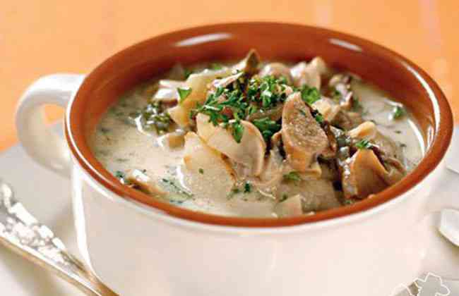 Сливочный суп с грибами